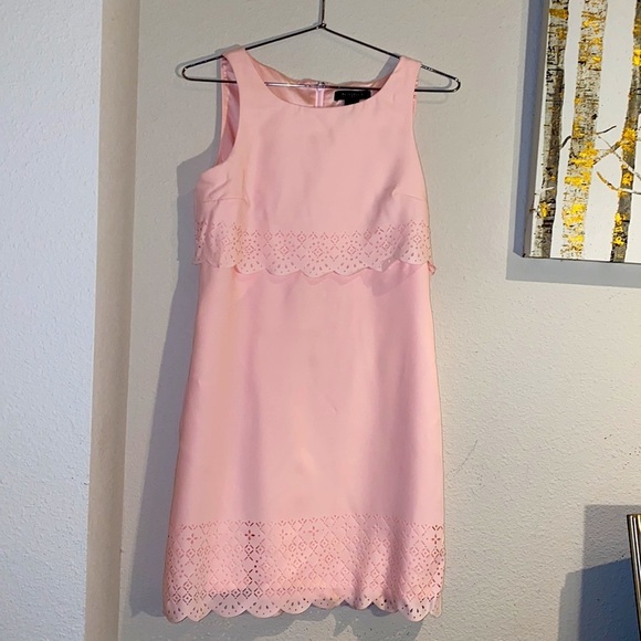WHBM pastel light peach pink sleeveless dress 2 - Picture 6 of 9